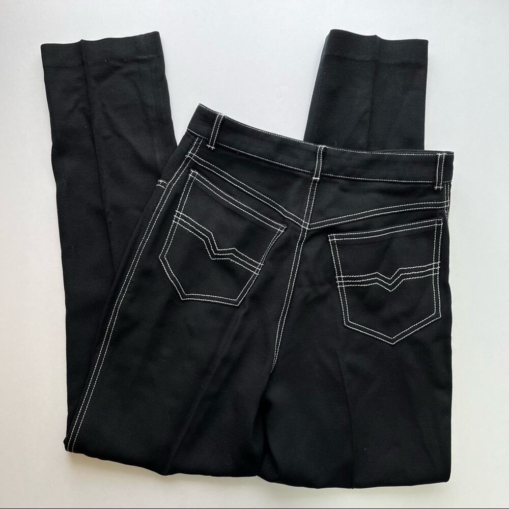Vintage High Rise Contrast Whip Stitch Pants